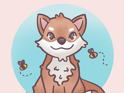 Cute Fox cute design digital painting fox illustration kawaii
