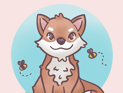 Cute Fox cute design digital painting fox illustration kawaii