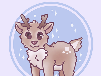 Oh Deer! cute deer design digital painting illustration kawaii
