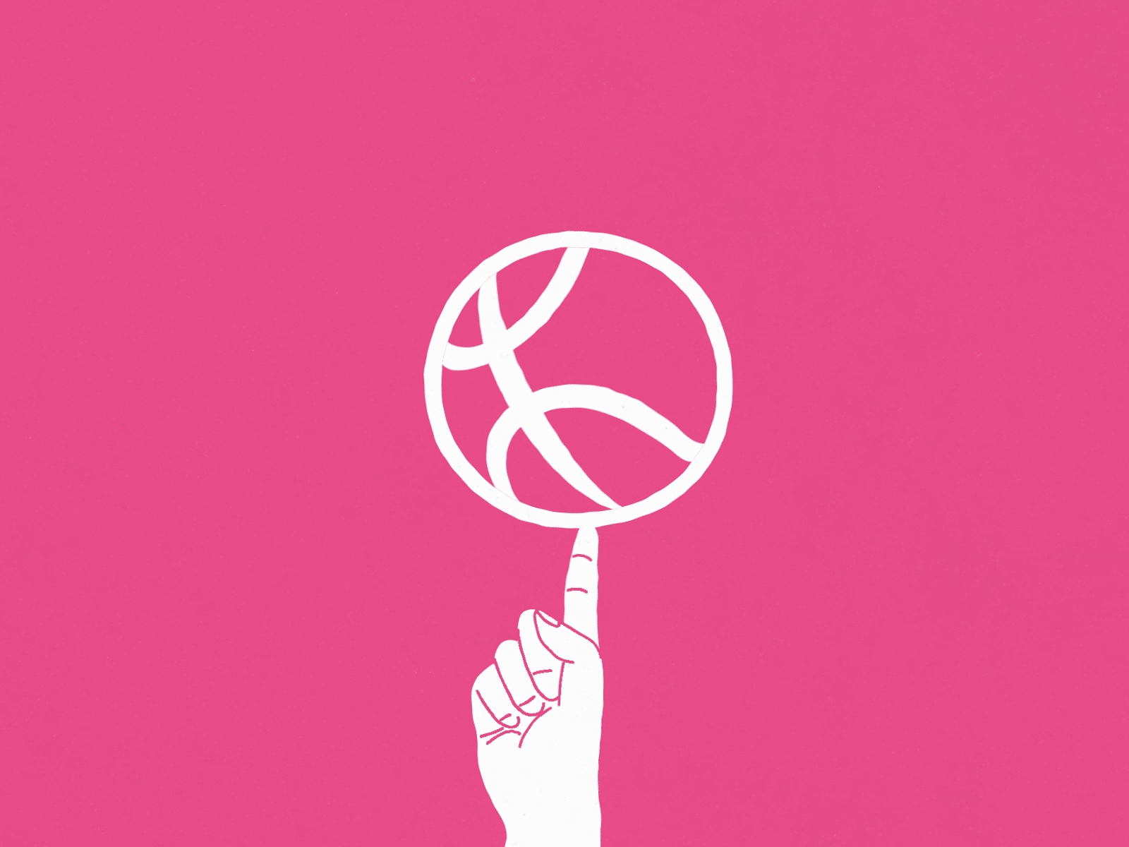Hello, Dribbble ! 2d after effect animation ball basketball dribbble first shot graphic design hand hello illustration logo motion graphics newbie pink vector