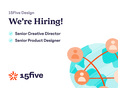 We're Hiring! 🎉 15five creative director hiring product designer remote