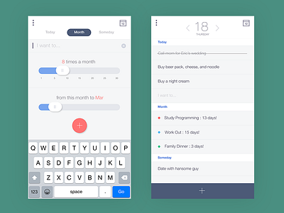 Monthly Todo list mobile app : animation by Mika on Dribbble