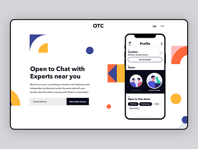 OTC landing page, Open To Chat