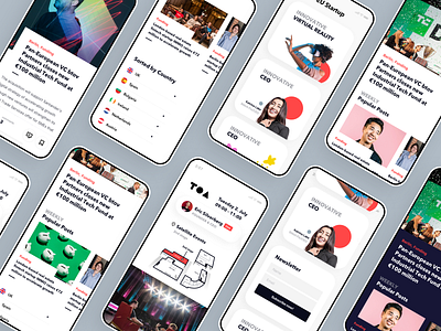 tech news, mobile app ceo conference layout mobile news simple tech ui user interface