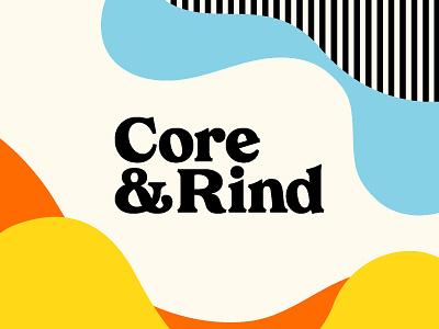 Core & Rind - Logo black blue branding color identity illustration logo orange pattern serif typeography yellow