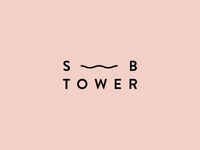Southbank Tower - Logo branding design icon identity illustration logo mark pink shape typography vector