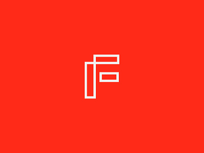 F branding design icon identity illustration logo mark red tech typography ux