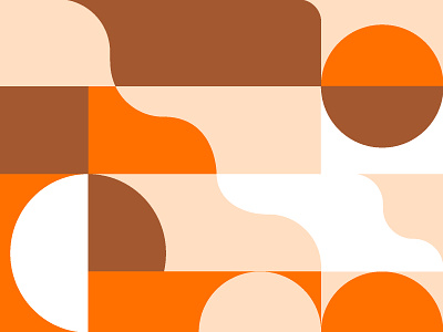 🟠⚪️🟤 bold brown color design illustration orange pattern shape shapes tan vector white