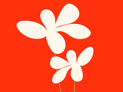 4 U flowers illustrations shapes