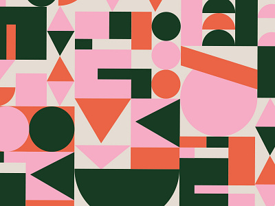 3292018 green orange pattern pink shapes