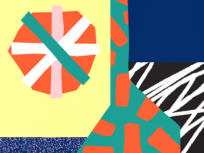 Happy Friday! black blue bold color green illustration modern orange pattern pink shape shapes texture white yellow