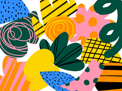 Just Making black blue bold color green illustration orange pattern pink shape shapes texture yellow