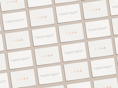 Amra Business Cards brand and identity branding business cards collateral collateral design design logo mark print