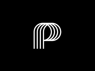 P branding design identity illustration letter logo mark modern p symbol typogaphy