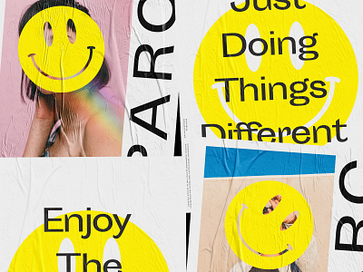 Parc OOH 🙃 black branding design illustration logo shapes texture typography white yellow