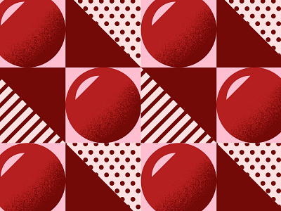 🍒 bold cherry color design illustration pattern pink red shape shapes texture vector