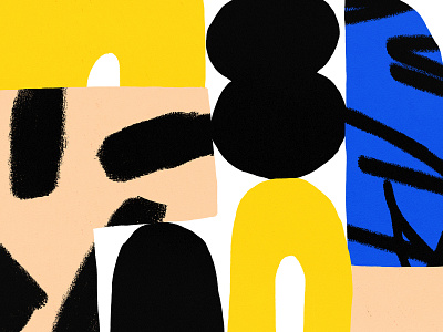 Some shapes for your day! black blue bold design illustration pattern shape shapes texture yellow