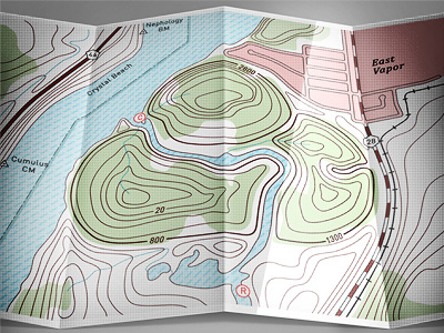 Topographic Mapp cloud illustration map topography