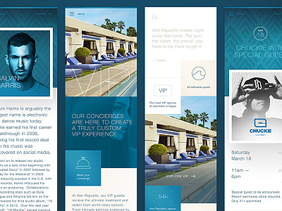 Wet Republic Full Visual Case Study blue grid high end icons luxury minimal mobile pool sleek tiles ui ux