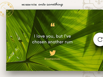 Accolades card depth drop shadow interface palm pattern stamp tropic tweet web