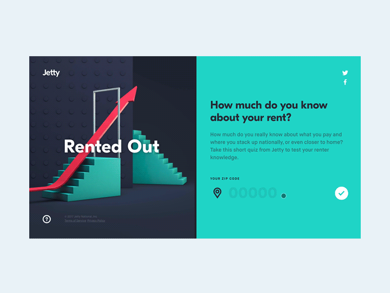 Rented Out: A Quiz from Jetty 3d counter game input qa quiz results social timer