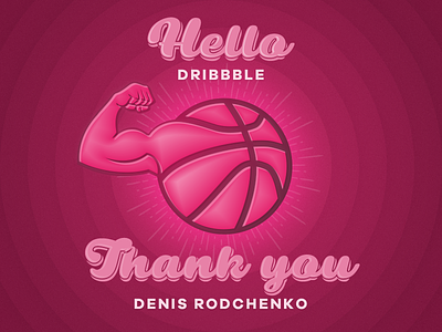 Hello Dribbble! dribbble first shot invite strong thanks