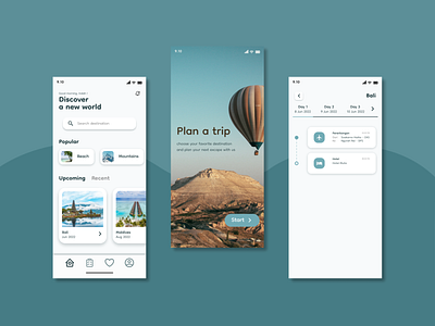 Itinerary Travel Planner app design design ui mobile design ui