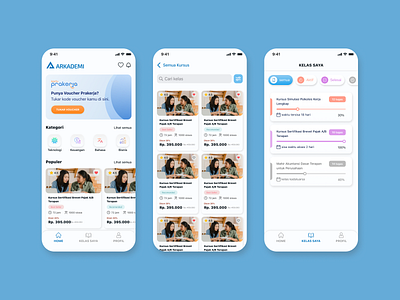 Redesign Learning App - ARKADEMI app course page couse app design design ui edutech learning learning app ui ux