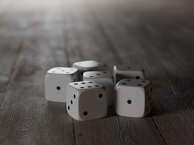 Photorealistic Dice Scene