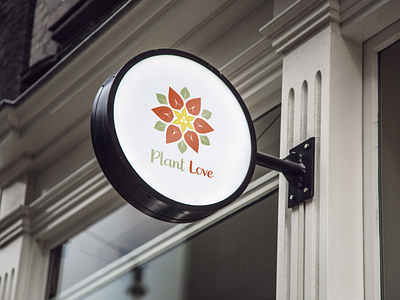 Plant Love store sign branding design graphic design illustration logo typography vector