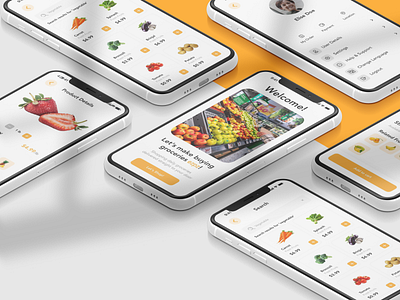 EZPZ grocery shopping app for seniors app branding design logo typography ui ux