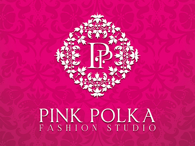 Pink Polka branding design fashion identity logo