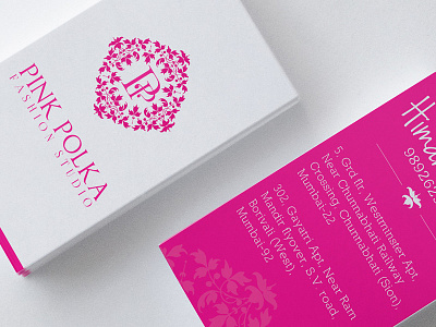 Pink Polka Identity business card card fashion identity print design stationary