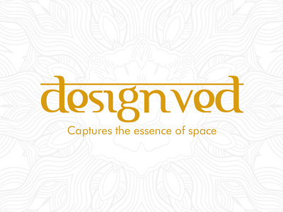 Design Ved branding design identity interior designer lettering logo sanskrit typography vedic