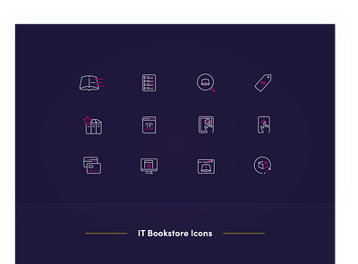 It Bookstore Icons design icon icons ui vector