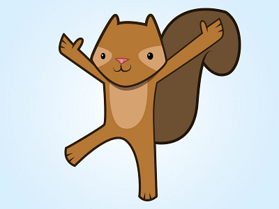 Squirrel! cartoon illustration vector