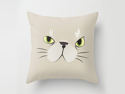 Kitty! animals cartoon cute fun illustration pets pillow vector