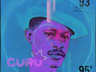 Guru Illustration gangstarr guru illustration sketch