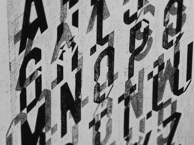 Folklore type blockprint folklore font grungy romanian screenprint typography