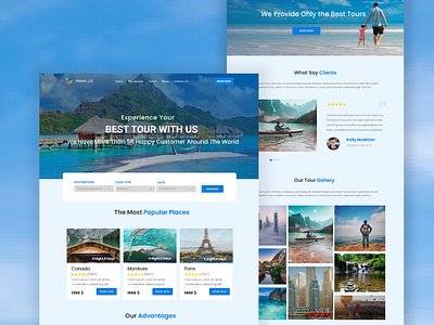 Travel Web UI Design