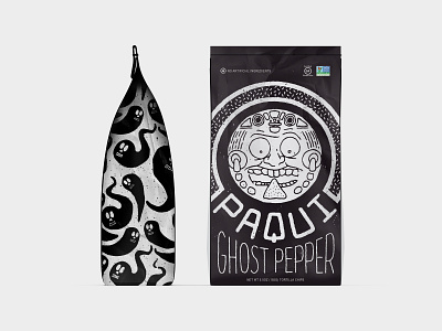 DEAD Concept - Ghost Pepper chips ghost illustration package design pepper