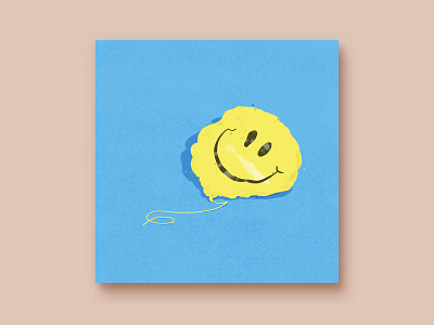 never the same 2d album balloon blue delfated design digital digital illustration happy illustration minimal texture yellow