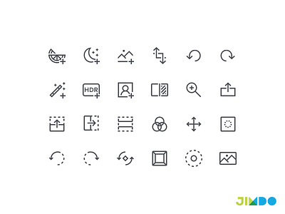 Image editing icons