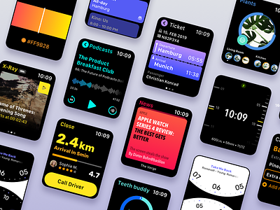 Watch Face Designs appdesign typography ui ux watch watch face wearable