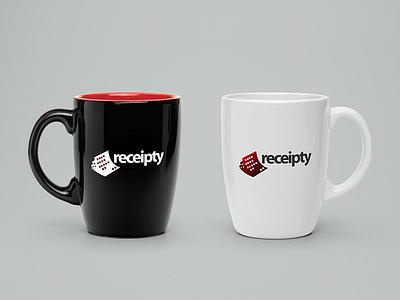 Receipty Logo branding accounts bills branding caffe cups design graphic design logo receipty