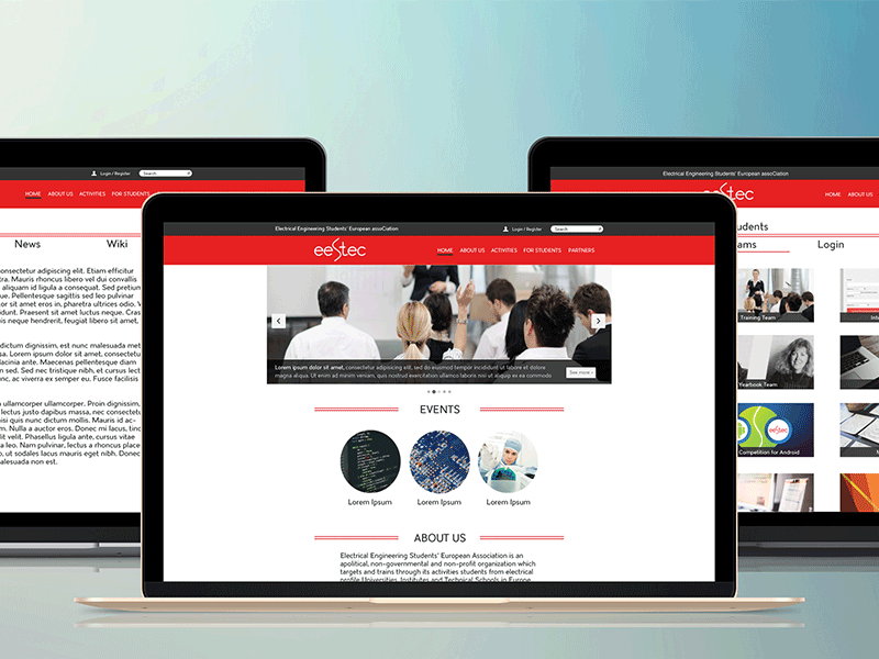 EESTEC Website Mockup design mockup ui ux web website