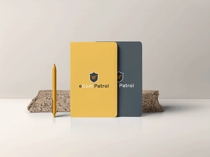 eComPatrol Branding Identity behance branding business cards creative design graphic design logo design marketplace mockup design notebook online brand