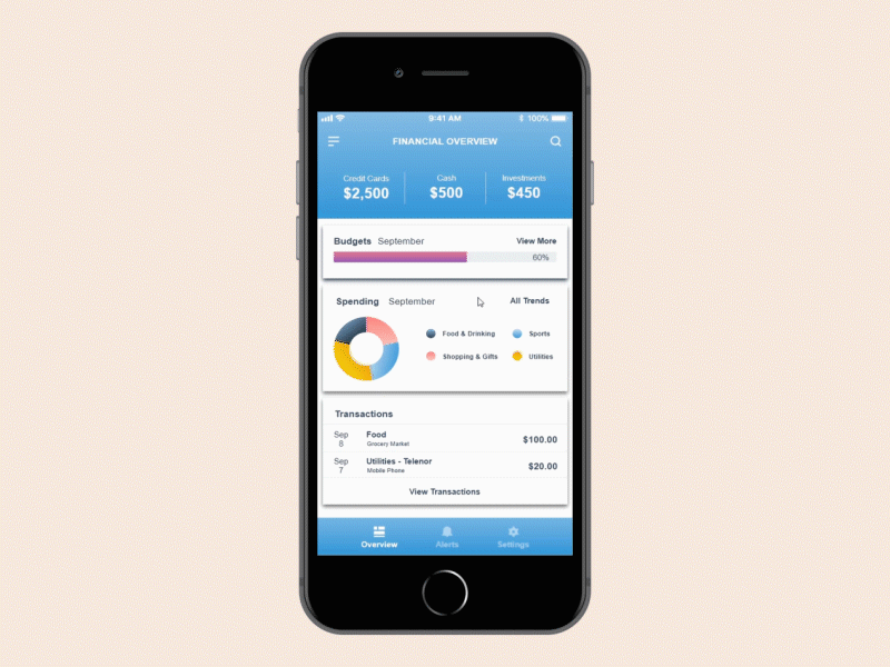 Personal Finance App Prototype adobe xd application application design application ui creative app finance app graphic design mockup prototype prototyping ui ux ui ux design ui ux designer web design xddailychallenge