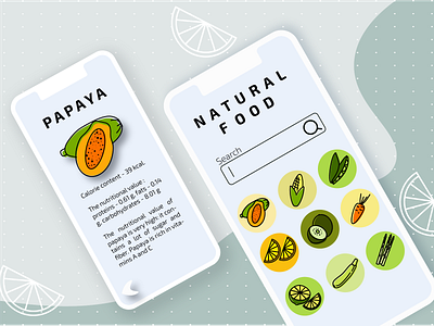 10 natural food icons mockup