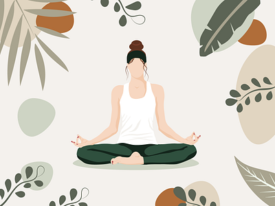 yoga girl in lotus position